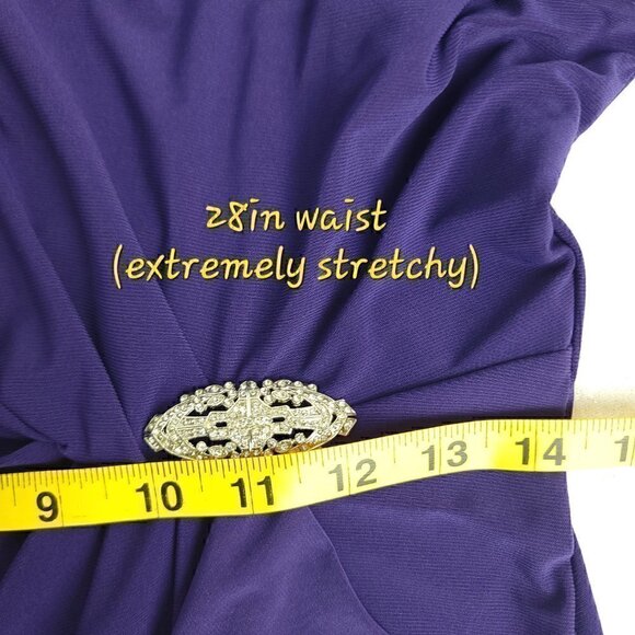 Tiana B Purple Floor Length Spandex Dress Size 6 - Picture 9 of 13